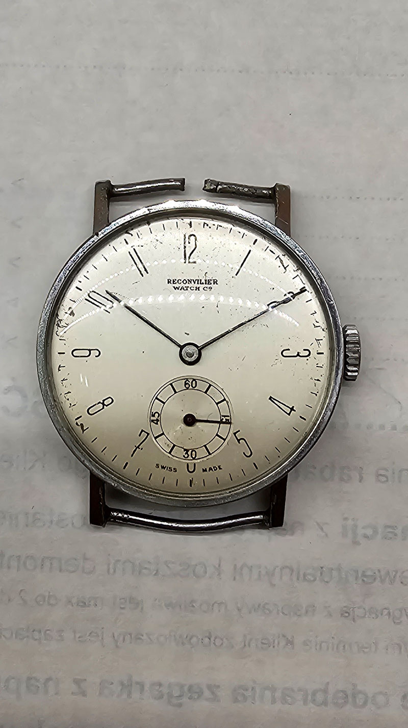 RENOWACJA MĘSKIEGO ZEGARKA RECONVILIER WATCH